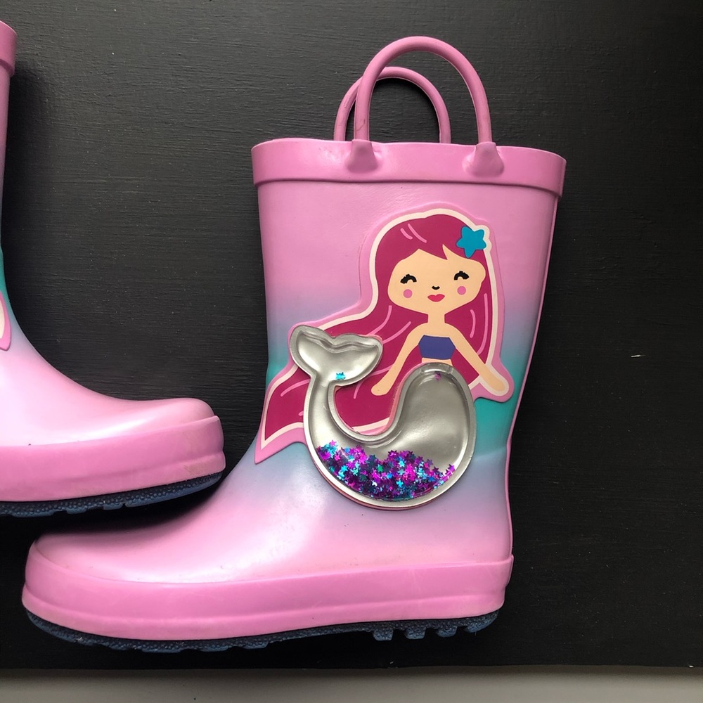 GIRLS MERMAID RAIN BOOTS